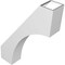 Ekena Millwork 5 1/2-in. W x 22-in. D x 30-in. H Westlake Architectural Grade PVC Knee Brace BRCP055X22X30WTL - alternate 3